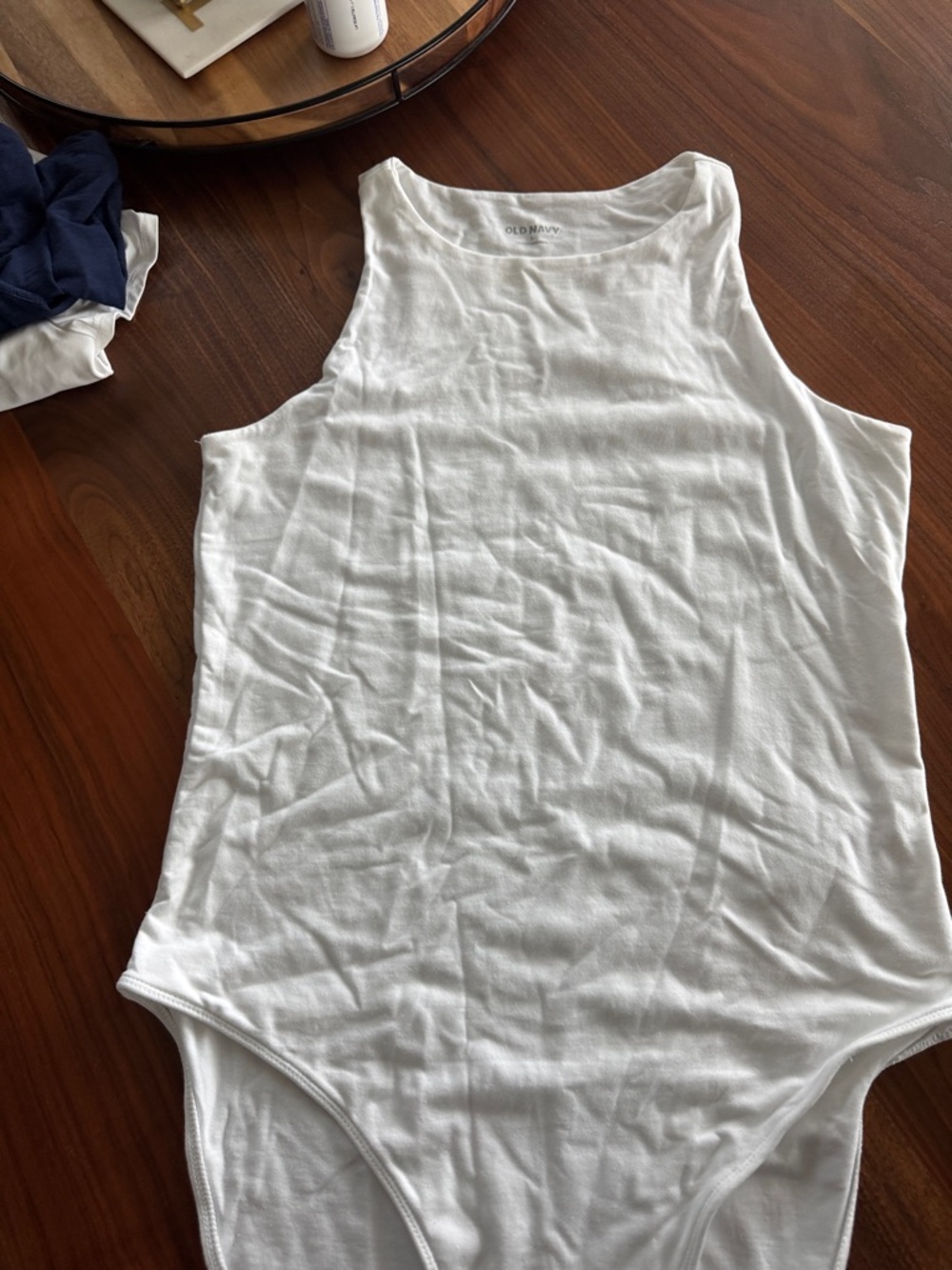 Old Navy White Sleeveless Womens One-Piece Bodysuit
